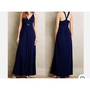maeve flounced halter maxi dress Maeve Flounced Halter Maxi Dress